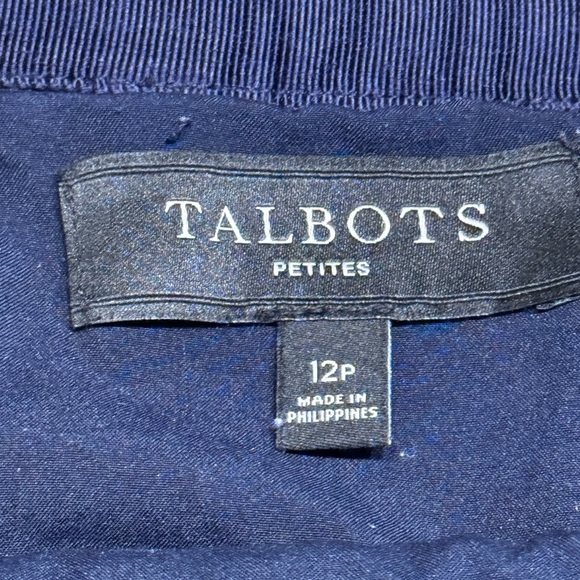 Talbots Asymmetrical Blue and Red Mini Pencil Skirt - Picture 8 of 8